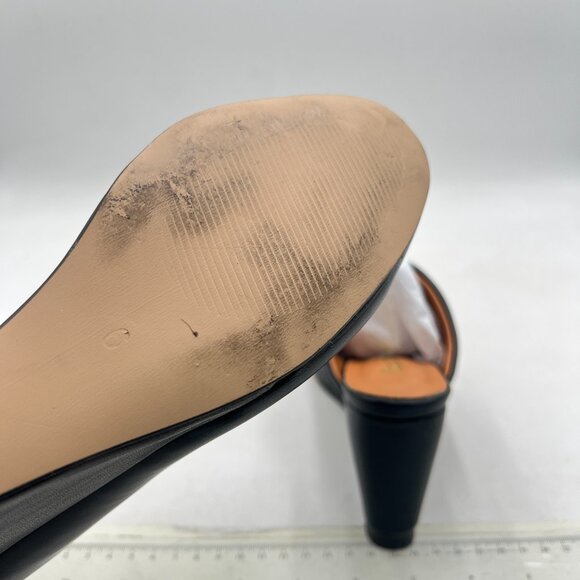 Milooey Shoe Black Cute Round Toe Mules Wedge Heels Slippers Slip On Sandals - Picture 5 of 7